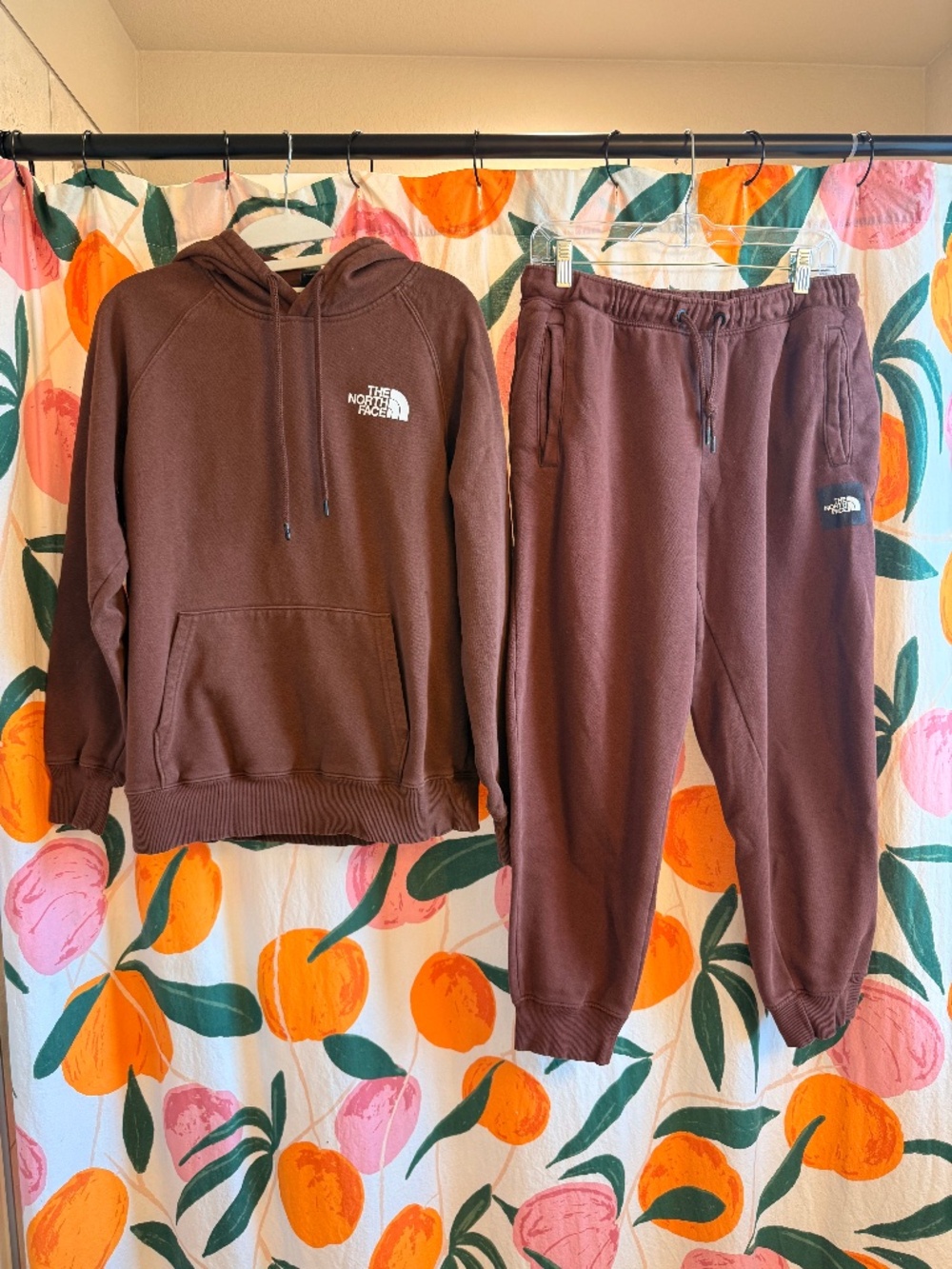 North Face Chocolate Brown Matching Sweat Set